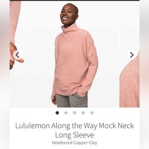 Lululemon Along The Way Mock Neck Long Sleeve